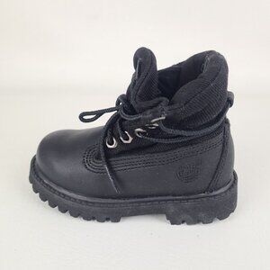 Timberland Roll Top Impermeable TODDLER Boots Waterproof Black Size 6C